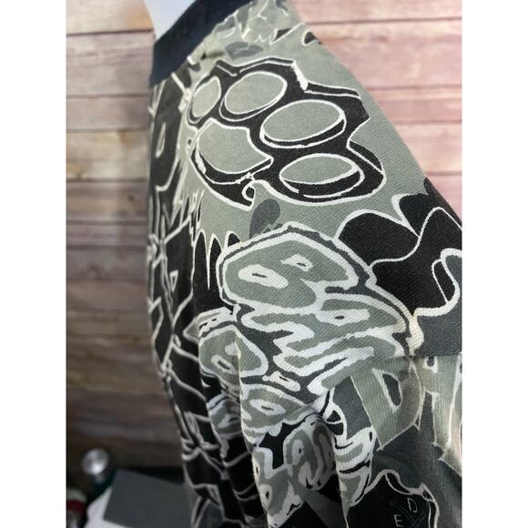 10.Deep T-Shirt Size Large Black Comic Book Line Art Graphic Tee Short Sleeve - Picture 8 of 9